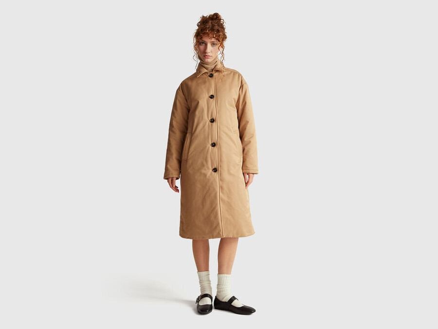 lange jacke mit leichter wattierung