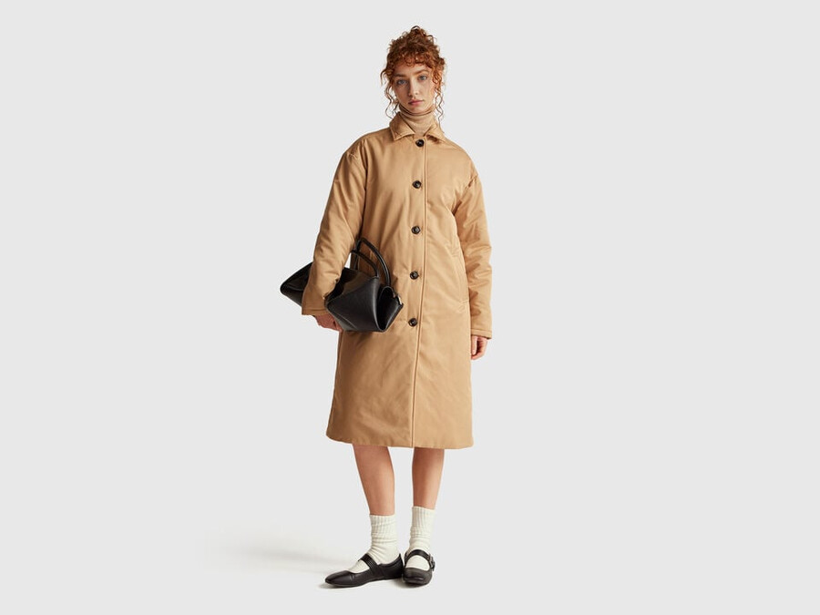 lange jacke mit leichter wattierung
