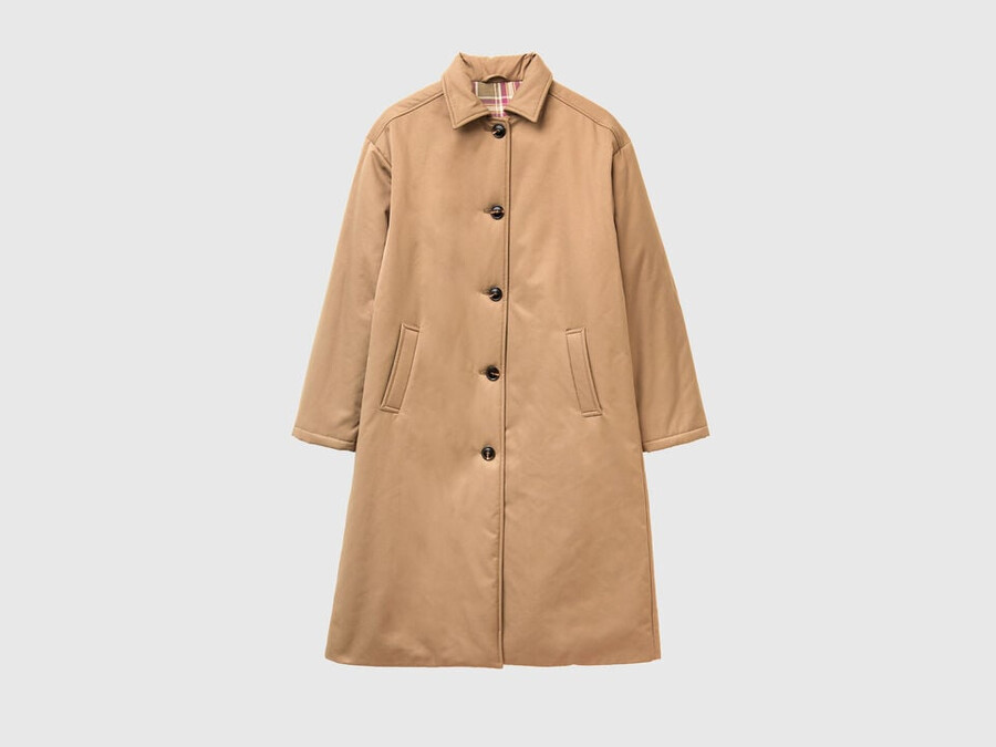 lange jacke mit leichter wattierung