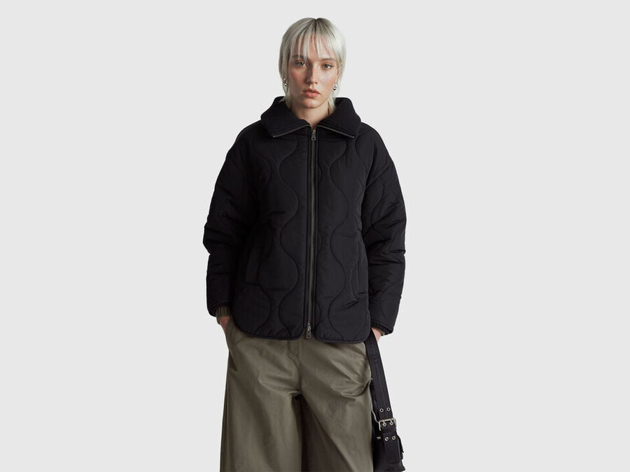 gesteppte nylonjacke