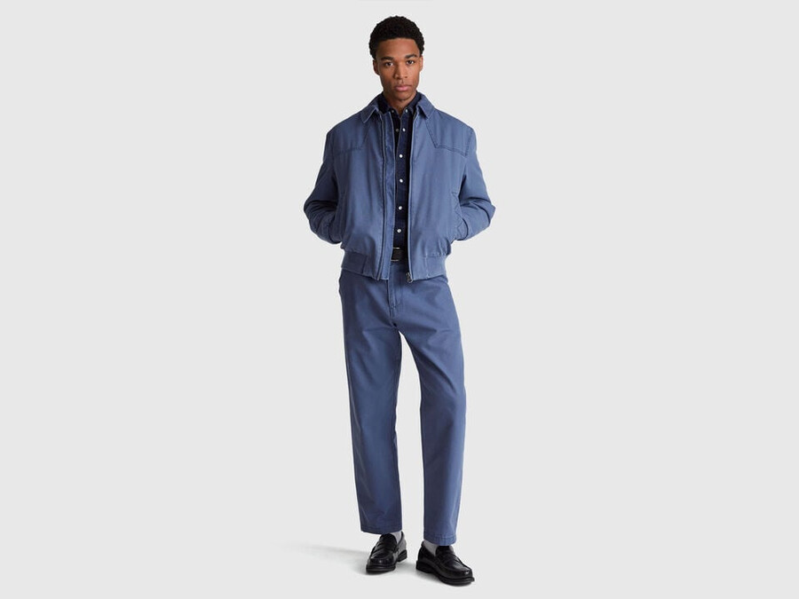 wattierte jacke aus reiner baumwolle