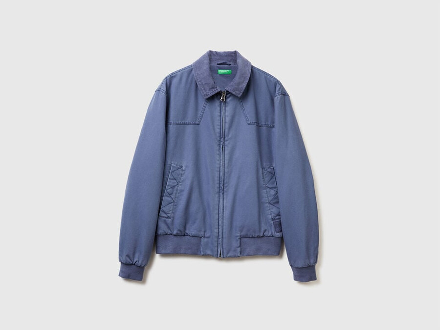 wattierte jacke aus reiner baumwolle