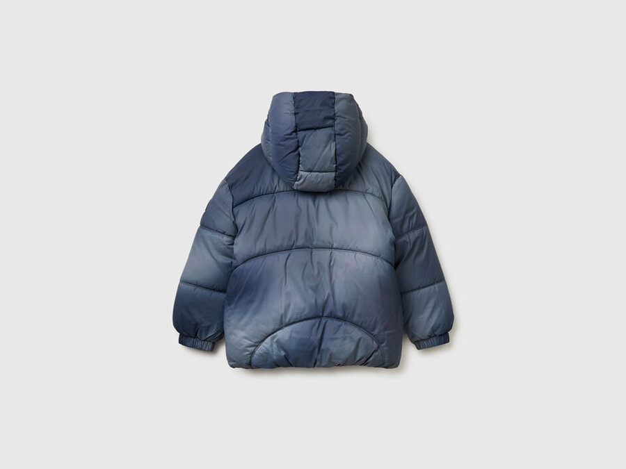wattierte jacke aus schattiertem nylon