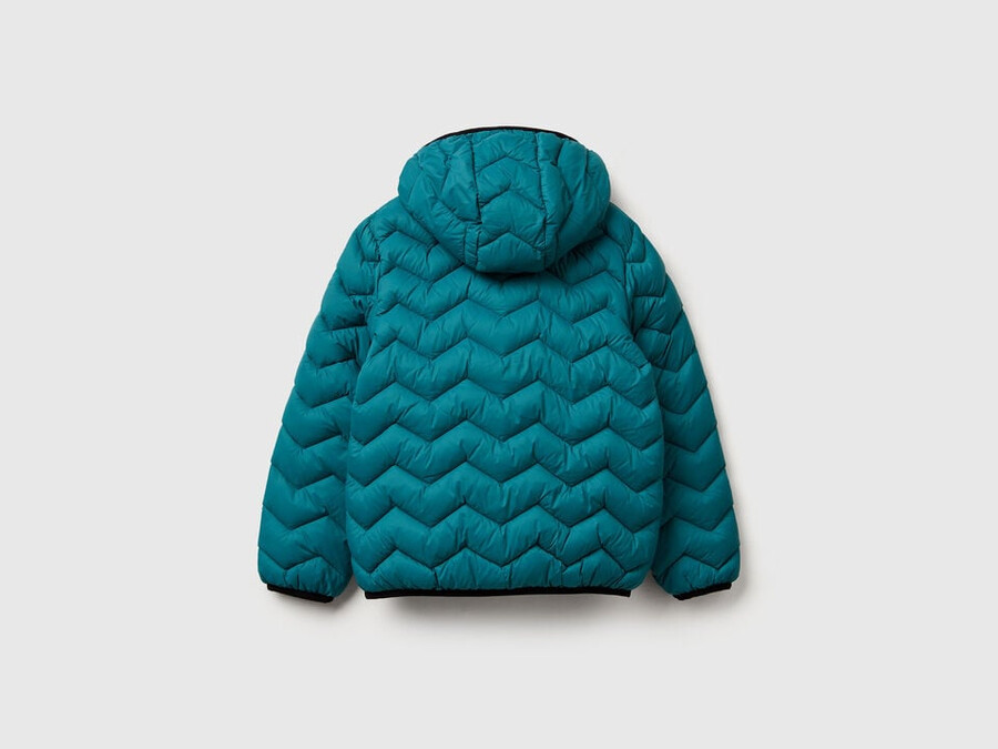 wattierte jacke mit kapuze