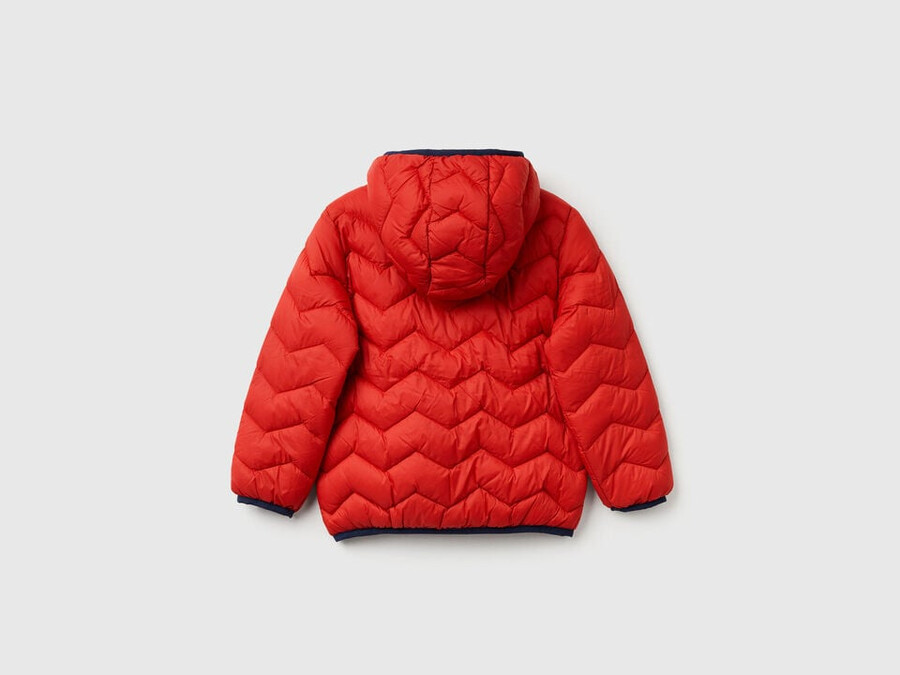 wattierte jacke mit kapuze