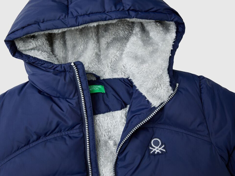 wattierte jacke mit teddyfutter