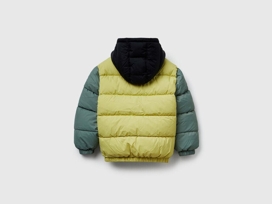 wattierte jacke mit kapuze