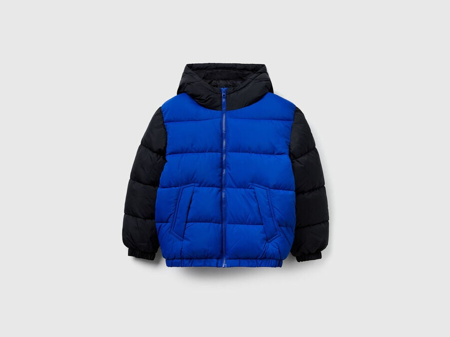wattierte jacke mit kapuze