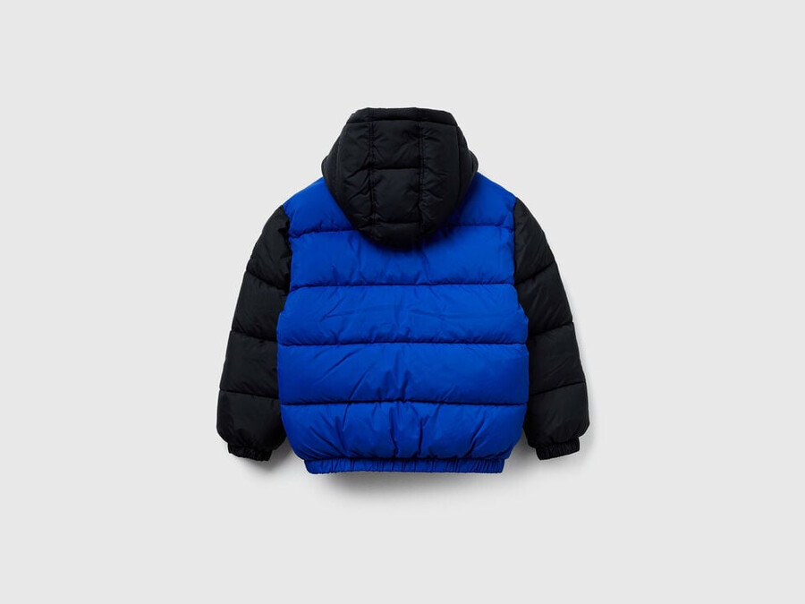 wattierte jacke mit kapuze