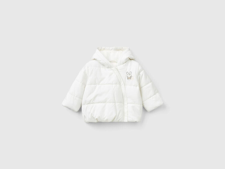 wattierte jacke mit kapuze