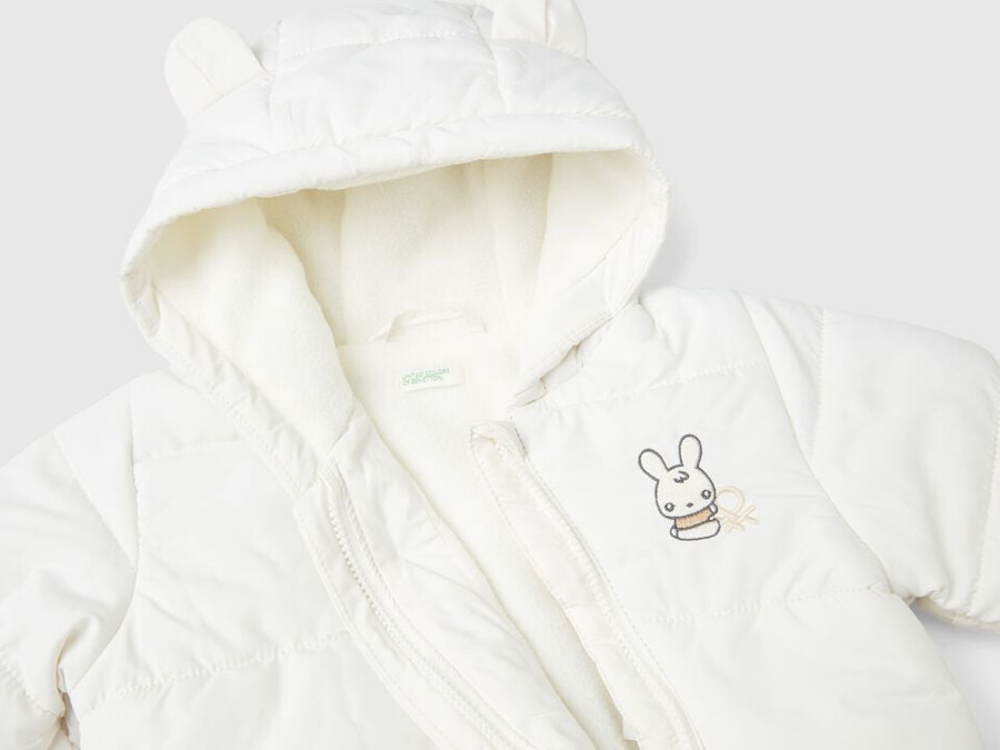 wattierte jacke mit kapuze